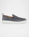 Lanvin Suede Loafers In Gray