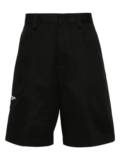 LANVIN MEN'S TAILORED COTTON SHORTS