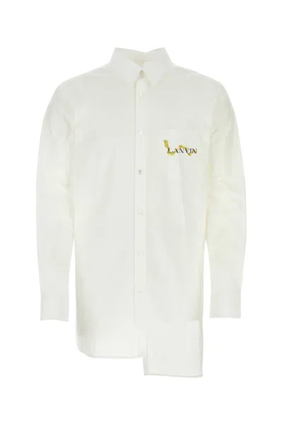 Lanvin Men White Poplin Shirt