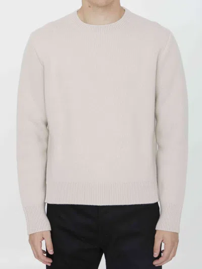 Lanvin Men Wool And Cashmere Sweater In Black