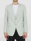 Lanvin Single-breasted Wool Jacket In Green