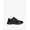 Lanvin Mens Black Jla Mesh And Suede Low-top Trainers Eur 42 / 8 Uk