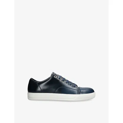 Lanvin Dbb1 Gradation Leather Sneakers In Black