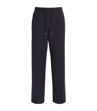 Lanvin Merino Wool-blend Sweatpants In Navy