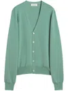 Lanvin Merino Cardigan In Green