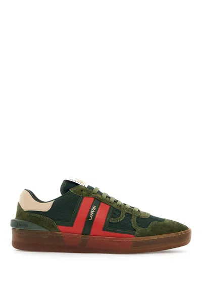 Lanvin 'mesh And Leather Clay Sneakers With In Green