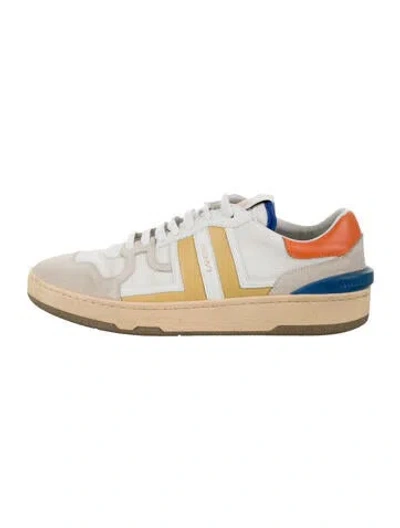 Pre-owned Lanvin Mesh Colorblock Pattern Sneakers In Multi