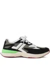 Lanvin Mesh-panel Leather Sneakers In Multi
