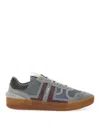 Lanvin Mesh, Suede And Nappa Leather Sneaker In Gray