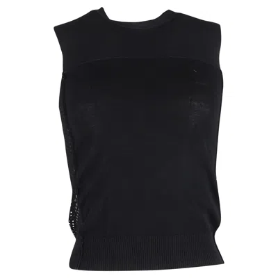 Lanvin Mesh Top In Black Cotton