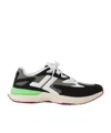 Lanvin Mesh-panel Leather Sneakers In Multi
