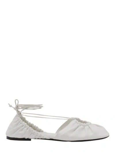 Lanvin Mesure Lace-up Leather Ballerina