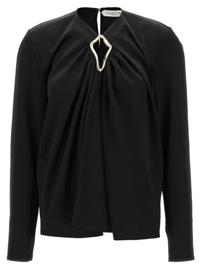 LANVIN METALLIC DETAIL BLOUSE