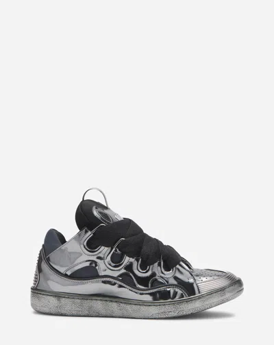 Lanvin Curb Sneakers In Silver
