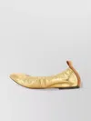 Lanvin Gold Leather Ballerina Flats