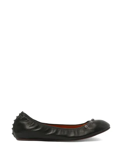 Lanvin Metallic Pearl-embellished Ballet Flats In Multi