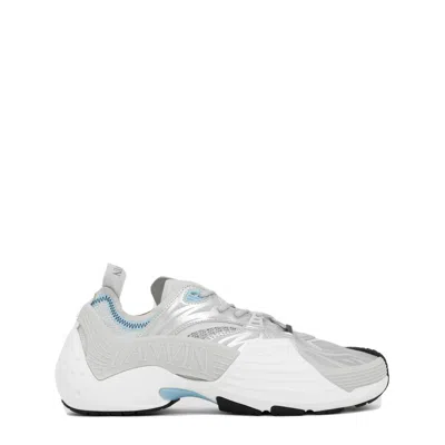 Lanvin Metallic Silver Flash X Sneakers In White