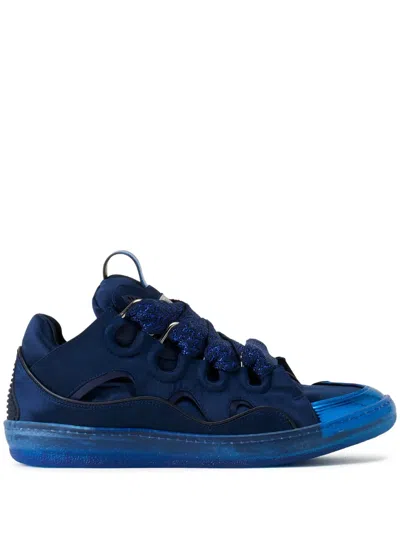 Lanvin Metallic-toe Sneakers In Blue