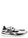 Lanvin Meteor Sneakers In Mesh And Suede For Men In Blackwhite