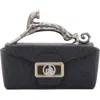 Lanvin Micro Pencil Cat Bag In Suede In Black