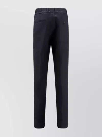 Lanvin Micropattern Wool And Mohair Trousers In Black