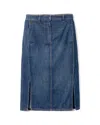 Lanvin Mid-length Denim Skirt In Blue