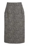 Lanvin Mid-rise Jacquard Midi Skirt In Multi