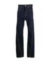 Lanvin Mid-rise Straight-leg Cotton Jeans In Black