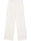 Lanvin Mid-rise Straight-leg Trousers In White