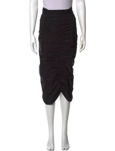 Pre-owned Lanvin Midi Length Skirt In Black