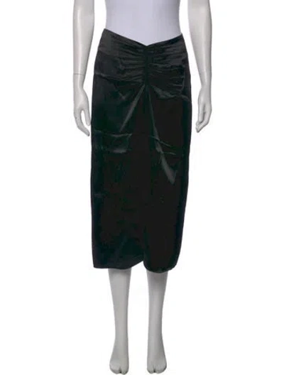 Pre-owned Lanvin Midi Length Skirt In Black