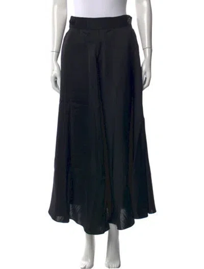 Pre-owned Lanvin Midi Length Skirt In Black