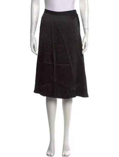 Pre-owned Lanvin Midi Length Skirt In Black