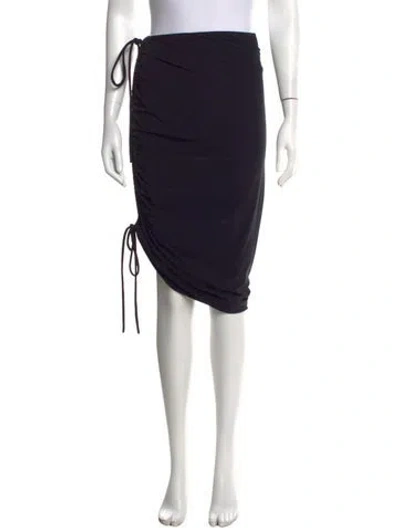 Pre-owned Lanvin Midi Length Skirt In Black