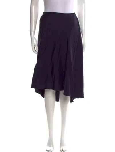 Pre-owned Lanvin Midi Length Skirt In Blue