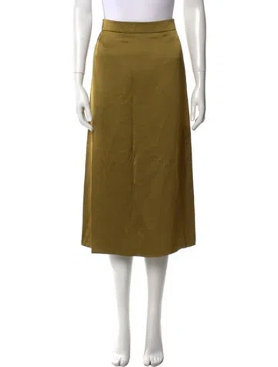 Pre-owned Lanvin Midi Length Skirt In Green