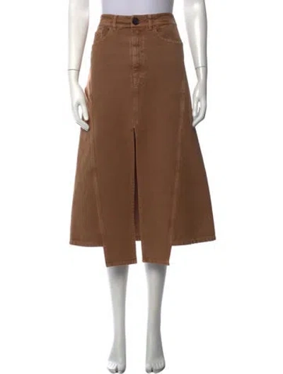 Pre-owned Lanvin Midi Length Skirt In Neutrals
