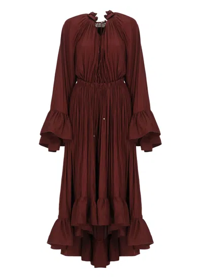 LANVIN MIDI PLEATED DRESS