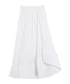 Lanvin Pleated High Waist Midi Skirt In White