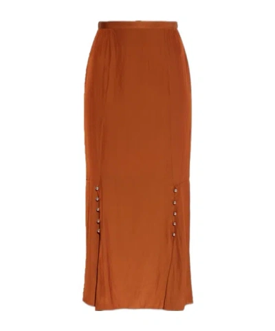 Lanvin Midi Skirt In Brown