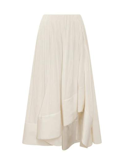 Lanvin Midi Skirt In Off White