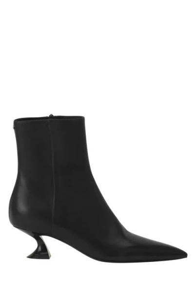LANVIN LANVIN MIDNIGHT STEP LEATHER ANKLE BOOT