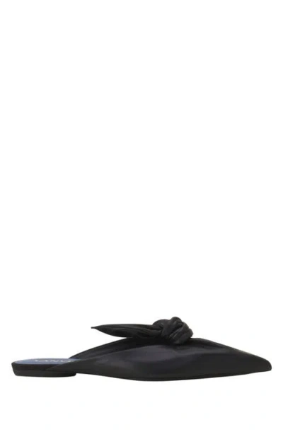 LANVIN LANVIN MIDNIGHT STEP LEATHER BOW MULE