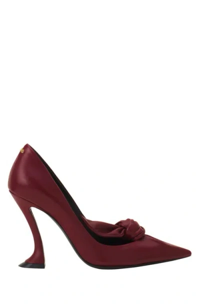 LANVIN LANVIN MIDNIGHT STEP LEATHER BOW PUMP
