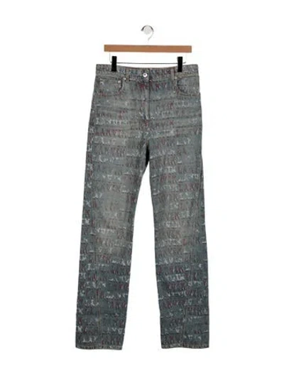 Pre-owned Lanvin Mid-rise Straight Leg Jeans In Blue