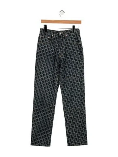 Pre-owned Lanvin Mid-rise Straight Leg Jeans In Blue