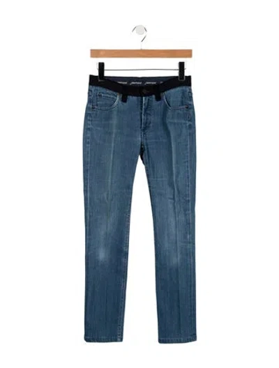 Pre-owned Lanvin Mid-rise Straight Leg Jeans In Blue