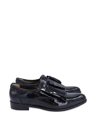 Pre-owned Lanvin Mila Tassel-detail Loafers In Black