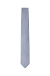 Lanvin Mini Chevron Silk Tie In Blue
