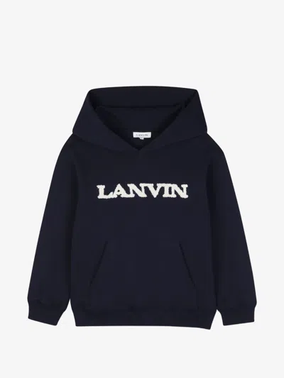 Lanvin Mini Cotton T-shirt For Boys In Blu